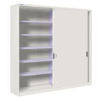 Armario metálico de puertas correderas, divisor y 10 estant. CBCF-24864