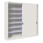 Armario metálico de puertas correderas, divisor y 12 estant. CBCF-24866