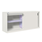 Armario metálico de puertas correderas, div. 2 est. y 2 caj. CBCF-24869
