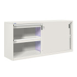 Armario metálico de puertas correderas, divisor y 4 cajones CBCF-24878