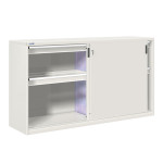 Armario metálico de puertas correderas, divisor y 4 cajones CBCF-24891