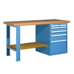 Mesa de taller con pata y cajonera CDFD-45620