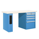 Mesa de taller con pata y cajonera CDFD-25773