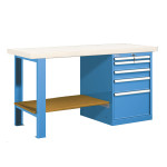 Mesa de taller con pata y cajonera CDFD-25781