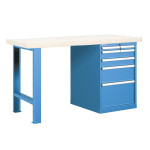 Mesa de taller con pata y cajonera CDFD-25872