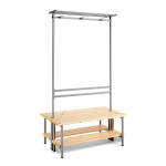 Banqueta con asiento de madera CGGC-39885