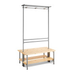 Banqueta con asiento de madera CGGC-39886