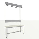 Banqueta para vestuario con lamas de plástico CGGD-50472