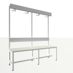Banqueta para vestuario con lamas de plástico CGGD-50473