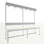 Banqueta para vestuario con lamas de plástico CGGD-50474