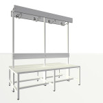 Banqueta para vestuario con lamas de plástico CGGD-50476