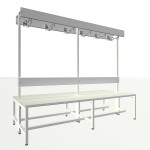 Banqueta para vestuario con lamas de plástico CGGD-50477
