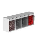 Cajonera plástica Unibox con 4 cajones BCDF-41916