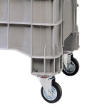 Juego de 4 ruedas diámetro100 mm giratorias para contenedor BDBB-43688