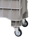 Juego de 4 ruedas diámetro 125 mm giratorias para contenedor BDBB-43689