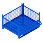 Contenedor metálico de malla con puerta BDDC-46748