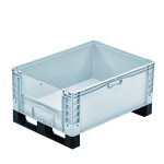 Contenedor plástico con ventana y patines Basicline Plus BDBG-48588