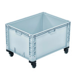 Contenedor plástico cerrado con ruedas Basicline Plus BDBG-48684