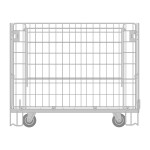 Contenedor plegable de varilla cincada BDLG-11783
