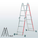 Escalera manual de aluminio articulada FGFD-45841