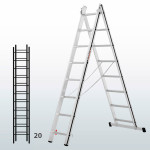 Escalera transformable de 2 tramos FGFB-15859