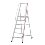 Escalera de mano con plataforma y ruedas FGGC-10435