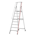 Escalera de mano con plataforma y ruedas FGGC-10437