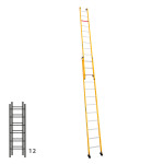 Escalera de fibra apoyable de dos tramos FGCH-46288
