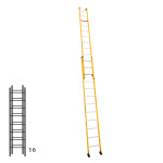Escalera de fibra apoyable de dos tramos FGCH-46290