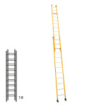 Escalera de fibra apoyable de dos tramos FGCH-46291