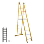 Escalera de fibra transformable dos tramos plegable FGFH-46353