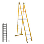 Escalera de fibra transformable dos tramos plegable FGFH-46355