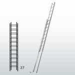 Escalera manual de dos tramos con cuerda FGCF-15839
