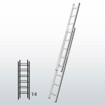 Escalera manual de dos tramos FGCD-15833