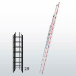 Escalera manual de tres tramos con cuerda FGCG-45805