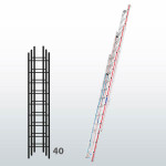 Escalera manual de tres tramos con cuerda FGCG-45807