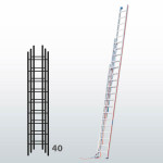 Escalera manual de tres tramos con cuerda FGCG-45809