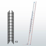 Escalera manual de tres tramos con cuerda FGCG-45810