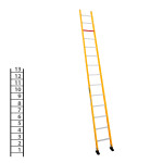 Escalera de fibra apoyable de un tramo FGCH-46279