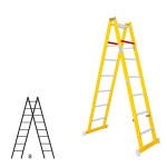 Escalera de fibra con acceso por dos lados FGDH-46315