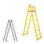 Escalera de fibra con acceso por dos lados FGDH-46318
