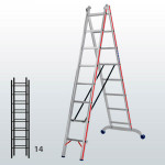 Escalera transformable de 2 tramos FGFB-12899