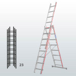 Escalera transformable de 3 tramos FGFC-12916
