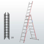 Escalera transformable de 3 tramos FGFC-12917