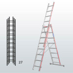 Escalera transformable de 3 tramos FGFC-12918