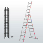 Escalera transformable de 3 tramos FGFC-12919
