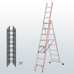 Escalera transformable de 3 tramos FGFC-12907