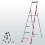 Escalera manual de tijera con plataforma FGDB-12936