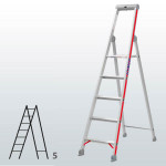 Escalera manual de tijera con plataforma FGDB-12938