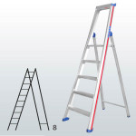Escalera manual de tijera con plataforma FGDB-15854